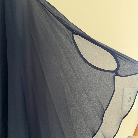 LUXURY GIFT FOR MOM | Gina Bacconi Navy Blue Dress, Elegant - Picture 5 of 9